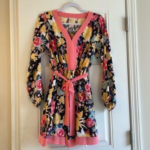 NWOT JODIFL Floral Vneck Dress Sz S